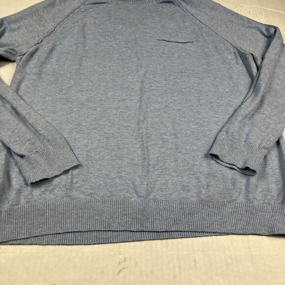 Tommy Bahama Mens Cotton Sweater Blue Work Casual Crew Neck Knit Pullover MEDIUM - Picture 2 of 12